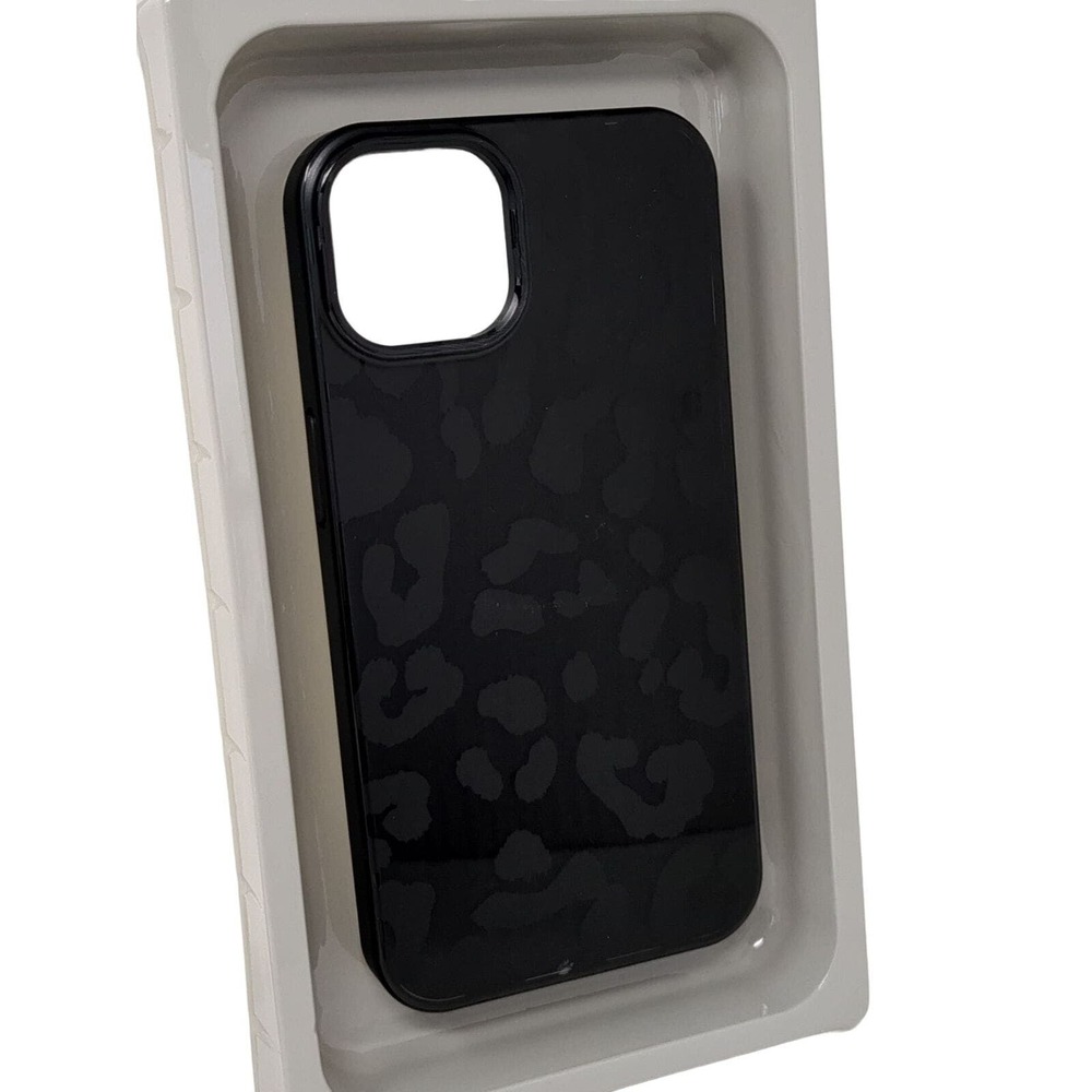 heyday Apple iPhone 13 Case Antimicrobial Black Leopard Print Phone‎ Case